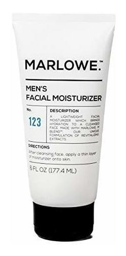 Marlowe. No. 123 Crema Hidratante Facial Para Hombres, 6 Oz 