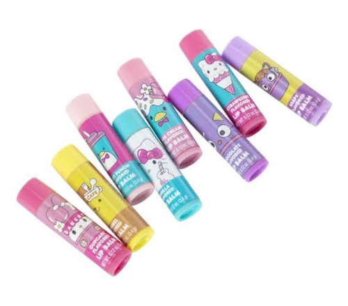 Pack 8 Piezas Bálsamo Para Labios Hello Kitty Importado