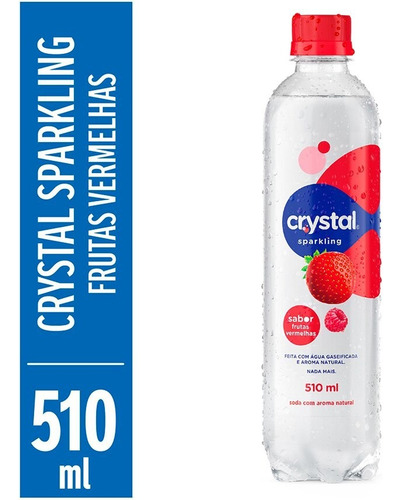 Água Saborizada Frutas Vermelhas Crystal Sparkling 510ml