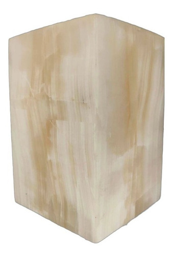 Escultura Artesanal De Mármol Forma De Prisma Rectangular Color De La Estructura Marrón Claro