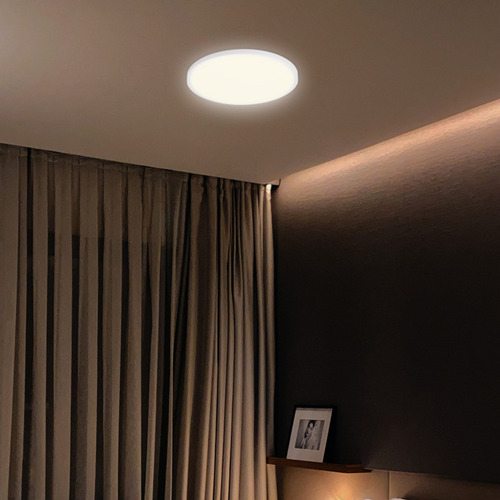 Pack 4 Lámparas Led Techo 18w, 2700k, Estévez, Color Blanco