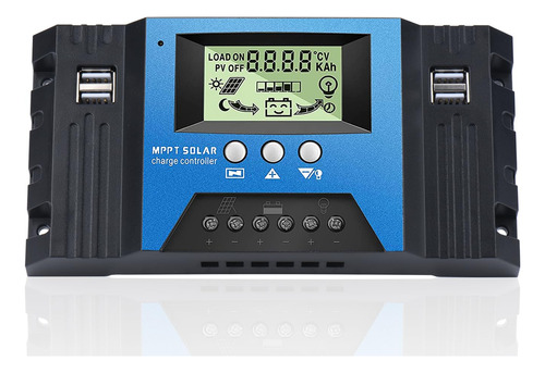 Mppt - Controlador De Carga Solar De 60 Amperios, 12 V, 24 V