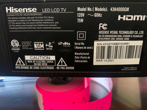 Refacciones Para Tv Hisense 46h4000gm