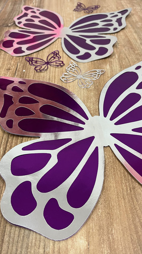 2 Mariposas Decorativas Gigantes Caladas Efecto 3d Varios Mariposa