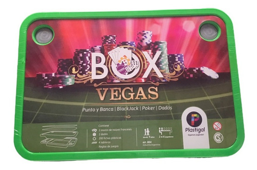 Juego Casino Plastigal Box Vegas Poker Blackjack 