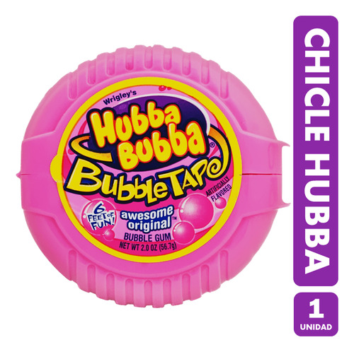 Hubba Bubba Chicle En Rollo Rosado (contiene 56 Gramos)