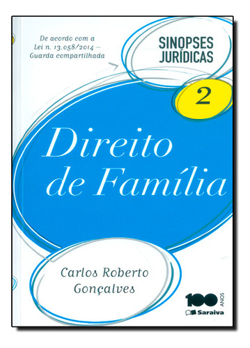 Direito De Familia, V.2, De Carlos Roberto Goncalves. Editora Saraiva, Capa Mole Em Português, 2015