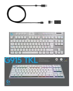 Tec Logitech G915 Mec Gamer S/fio Rgb Branco - 920-009660