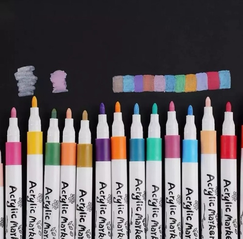 Lápices Acrílicos Marcadores 36 Colores Acrylic Marker