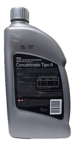 Liquido Refrigerante Anticongelante Ypf Kriox Inorganico 1 L