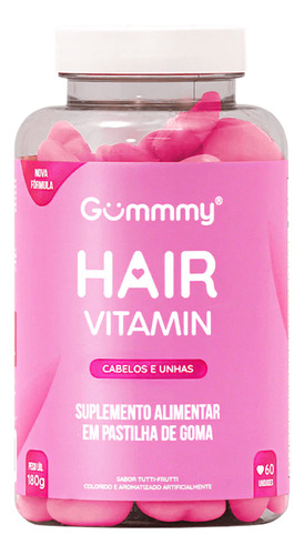 Gummy Hair Vitamin Original - 1 Pote C/ 60 Gomas