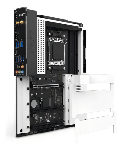 Cartão-mãe Nzxt M7 B650e White Am5 Atx Ddr5 White