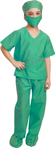 Dress Up America Doctor Scrubs Para Ninos - Disfraz De Medic