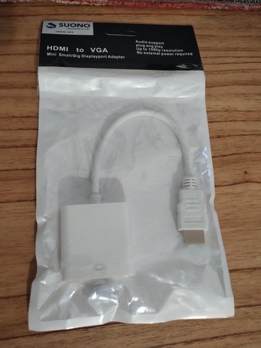 Cable Adaptador Displayport A Vga Conversor Full Hd 1080p