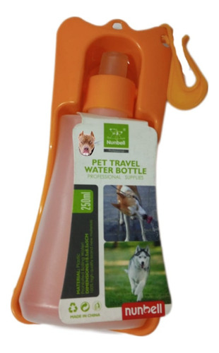 Dispensador Botella Agua Portátil Para Mascotas 250ml