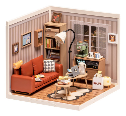 Kit De Casa En Miniatura Bricolaje Con Luz Led Accesorios