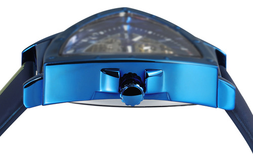 Relógio Automático Azul Forsining Fashion Triangle Case