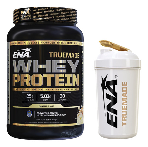 True Made Whey Protein Ena  Suplementos Proteina + Shaker