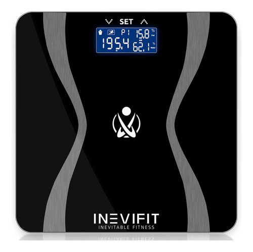 Báscula Inteligente Inevifit Monitor Por Wifi - Negro/gris