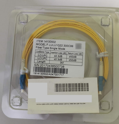 Jumper Lc/upc-lc/upc 3 Mts, Sinlge Mode Wisp Patc Cord Nuevo