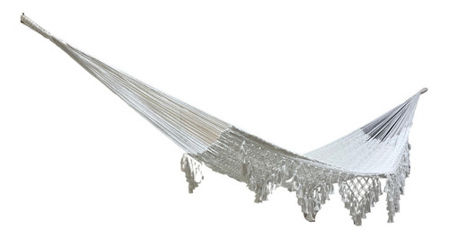 Imagen 2 de 5 de Bonita Hamaca Yucateca 100% Artesanal Macramé Color Blanco