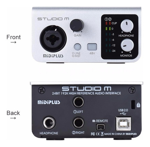 Amw Studio M Interface De Áudio Usb 192k Classe A Solo Loja