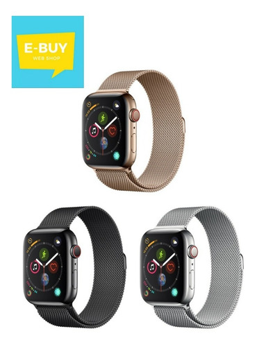 Imagen 4 de 4 de Correa Apple Watch Acero Todas Series Colores 38 40 42 44 Mm