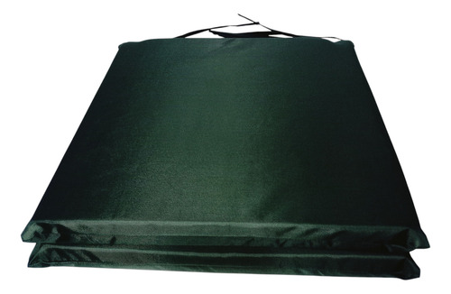 Almohadón Cubre Asiento 40x40 Cm Impermeable Antidesgarro Verde Oscuro Liso
