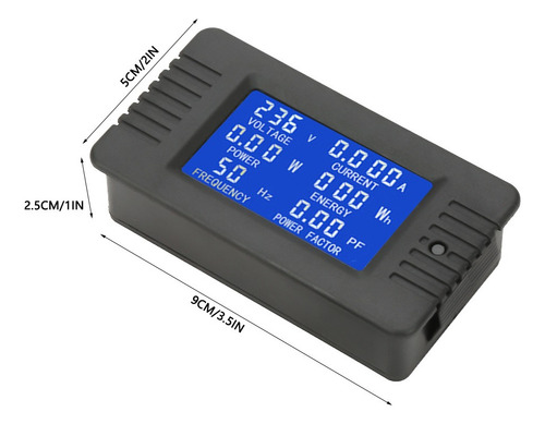 / Medidor Consumo Electrico 6 En 1 Fp Vac Iac Watts Kwh