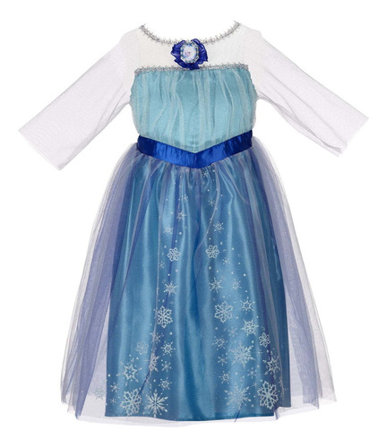 Disfraz Talla 4-6x Para Niñas Vestido De Princesa Elsa