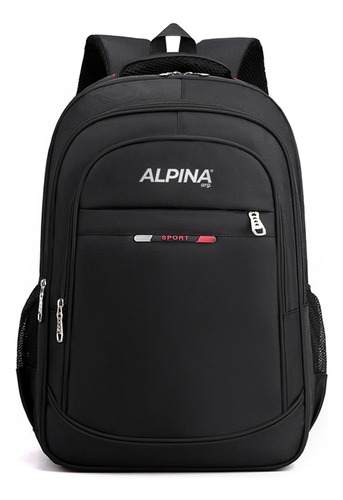 Mochila porta notebook Alpina 212 color negro diseño antidesgarro 35L