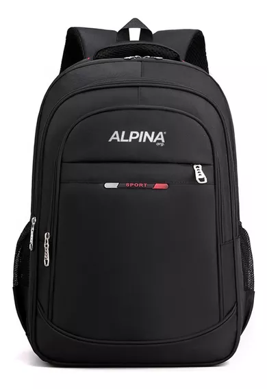 Mochila porta notebook Alpina 212 color negro diseño antidesgarro 35L