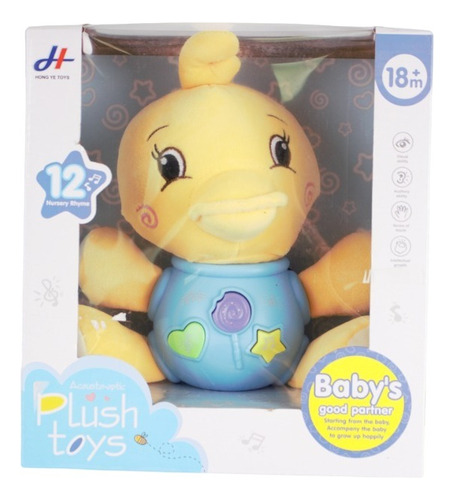 Pato Peluche Plush Con Luz Y Sonido Juguetes Bebe Niños 