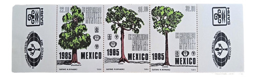 México Árboles, Tira Sc 1392a Congr Forestal 85 Mint L18751