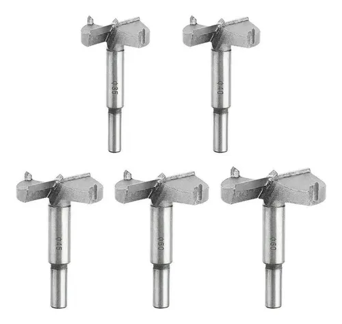 Set 15 Punte Forstner Per Legno 10-50 Mm - Per Fori A Fondo Piatto, In Acciaio, Custodia In Legno