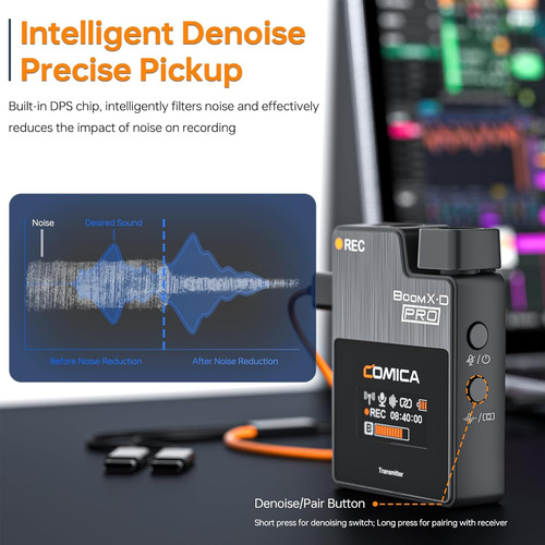 Boomx-d Pro - Sistema De Micrófono Inalámbrico Lavalier Con
