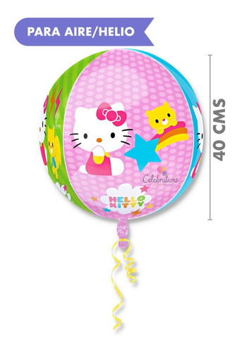 Hello Kitty Globo Decorativo Orbz Artículo Fiesta Kit0m1