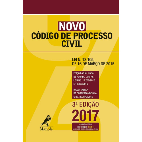Novo Codigo De Processo Civil - Ed Bolso - Manole