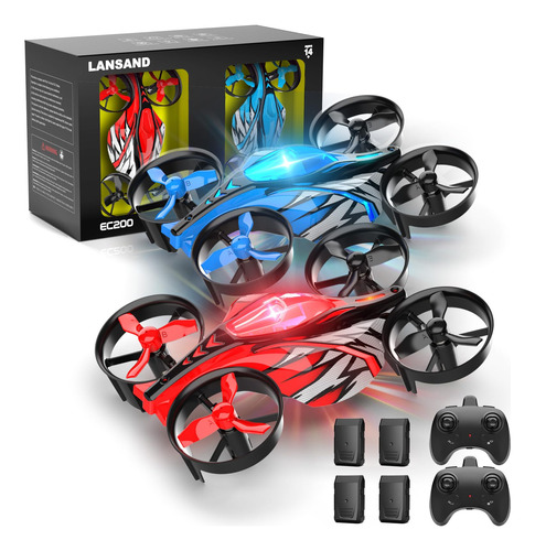 Pack De 2 Mini Drones Para Niños Y Adultos