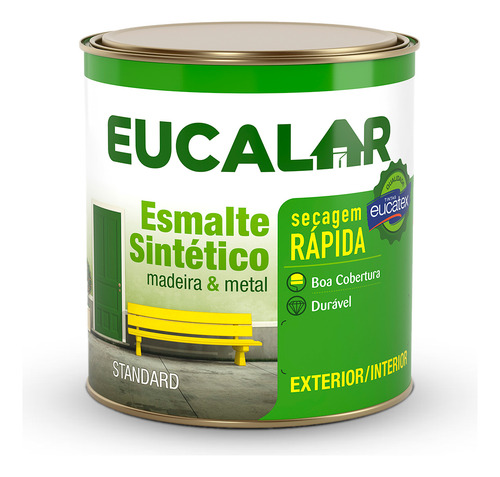 Tinta Esmalte Sintético Eucalar Branco 900ml Eucatex