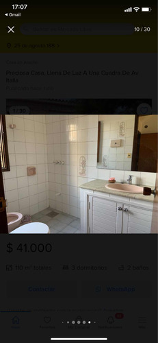 Se Alquila Casa, Zona Malvin!!!!