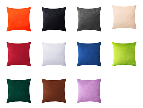 Funda De Almohada Elástica De 45 X 45 Cm De Color Liso Sin N