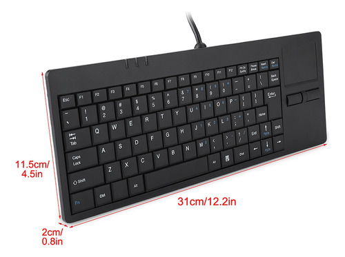 Teclado De 86 Teclas, Usb Com Fio, Tecla De Porta Hub Embuti
