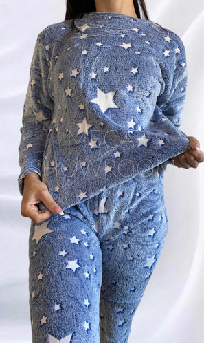 Imagen 8 de 9 de Pijama Polar Suave Mujer Invierno