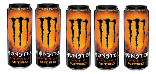 Es Un Paquete De 5 Latas De Monster Energy Cómic Peach Nitro