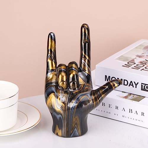 Gaosheng Decoración De La Mano Gesto De Los Dedos Estatua Ne