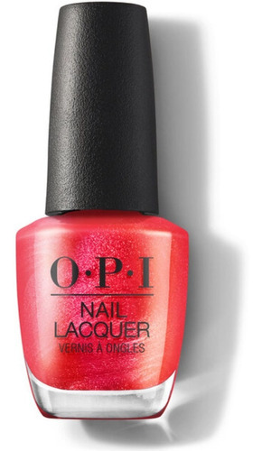 Opi Nail Lacquer Xbox Heart And Con-soul Tradicional 15ml. Color rojo metalizado perlado