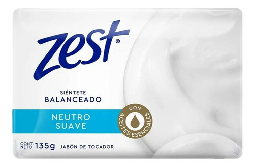 Jabón Zest Barra Neutro Suave 135g 8 Piezas **