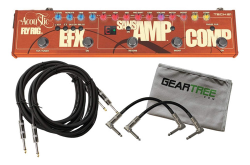 Tech 21 Acustica Fly Rig Efx Pedal Sansamp Comp 4 Cabl Paño