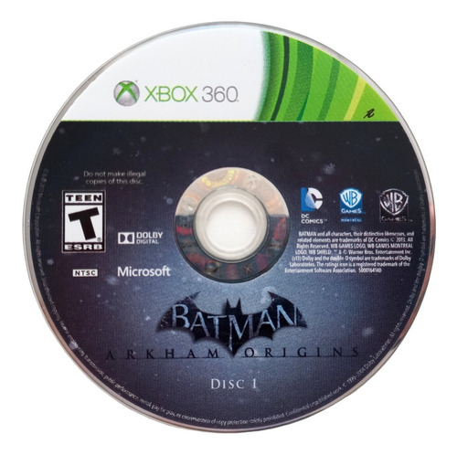 Batman Arkham Origins Xbox 360 En Español (Reacondicionado)